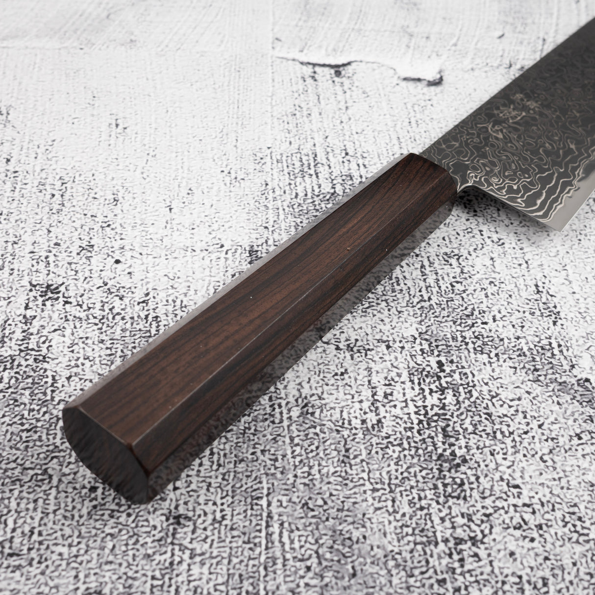Hatsukokoro Ryuhyo SG2 Black Damascus Bunka 180mm