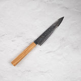 Hatsukokoro Ryuhyo SG2 Damascus Petty 150mm Saya Included, Olivewood Handle