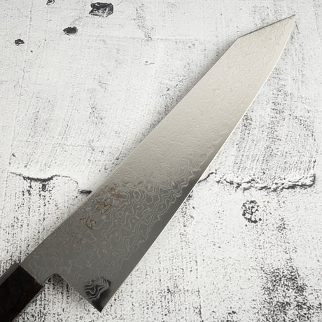 Hatsukokoro Ryuhyo SG2 Damascus K tip Gyuto 240mm ebony handle