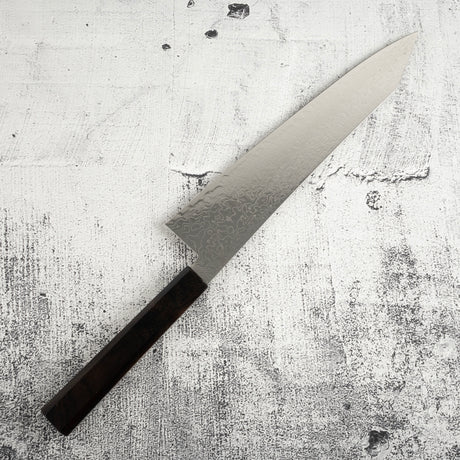 Hatsukokoro Ryuhyo SG2 Damascus K tip Gyuto 240mm ebony handle