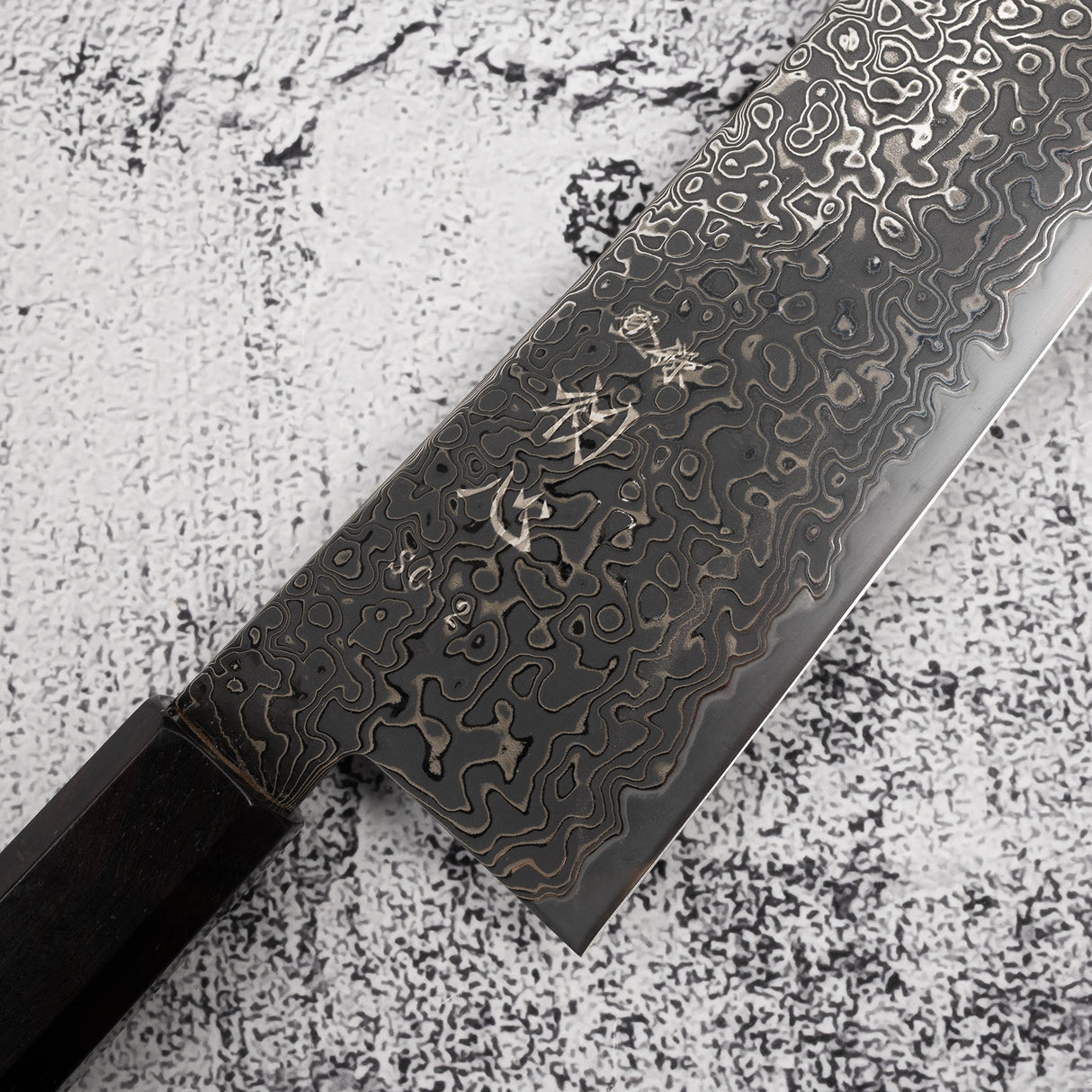 Hatsukokoro Ryuhyo SG2 Black Damascus Gyuto 240mm Ebony