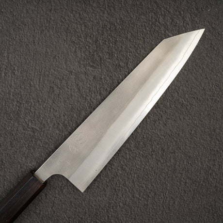 Yoshikane SKD Stainless Cladding Nashiji Finish K-tip Gyuto 210mm Ebony Handle