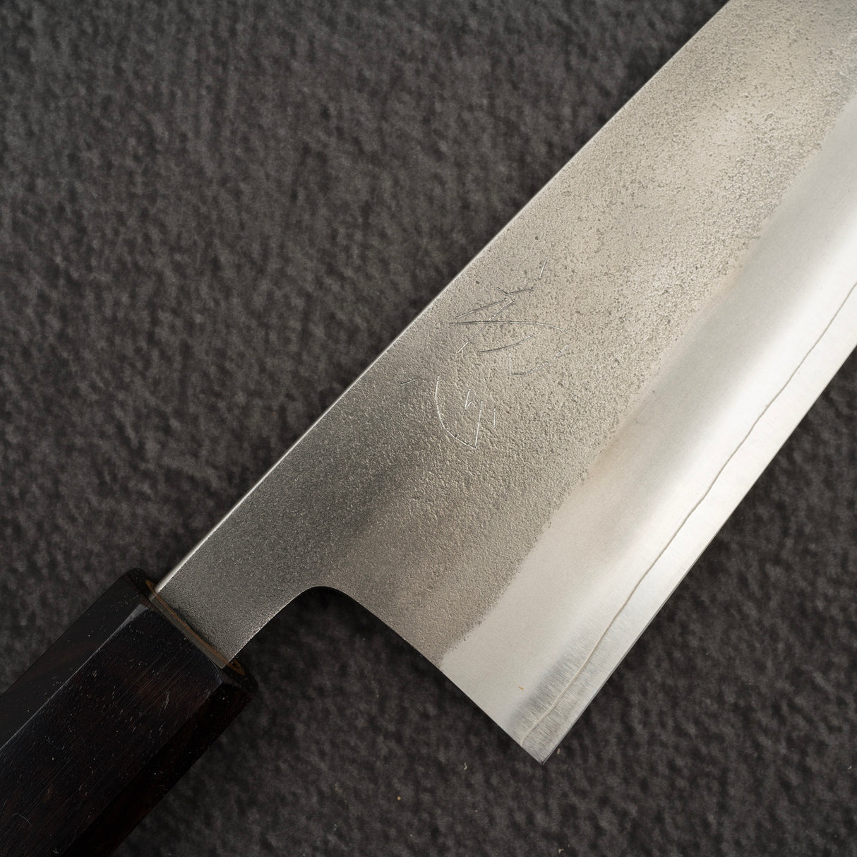 Hatsukokoro x Yoshikane SKD Nashiji Santoku 170mm Ebony Handle