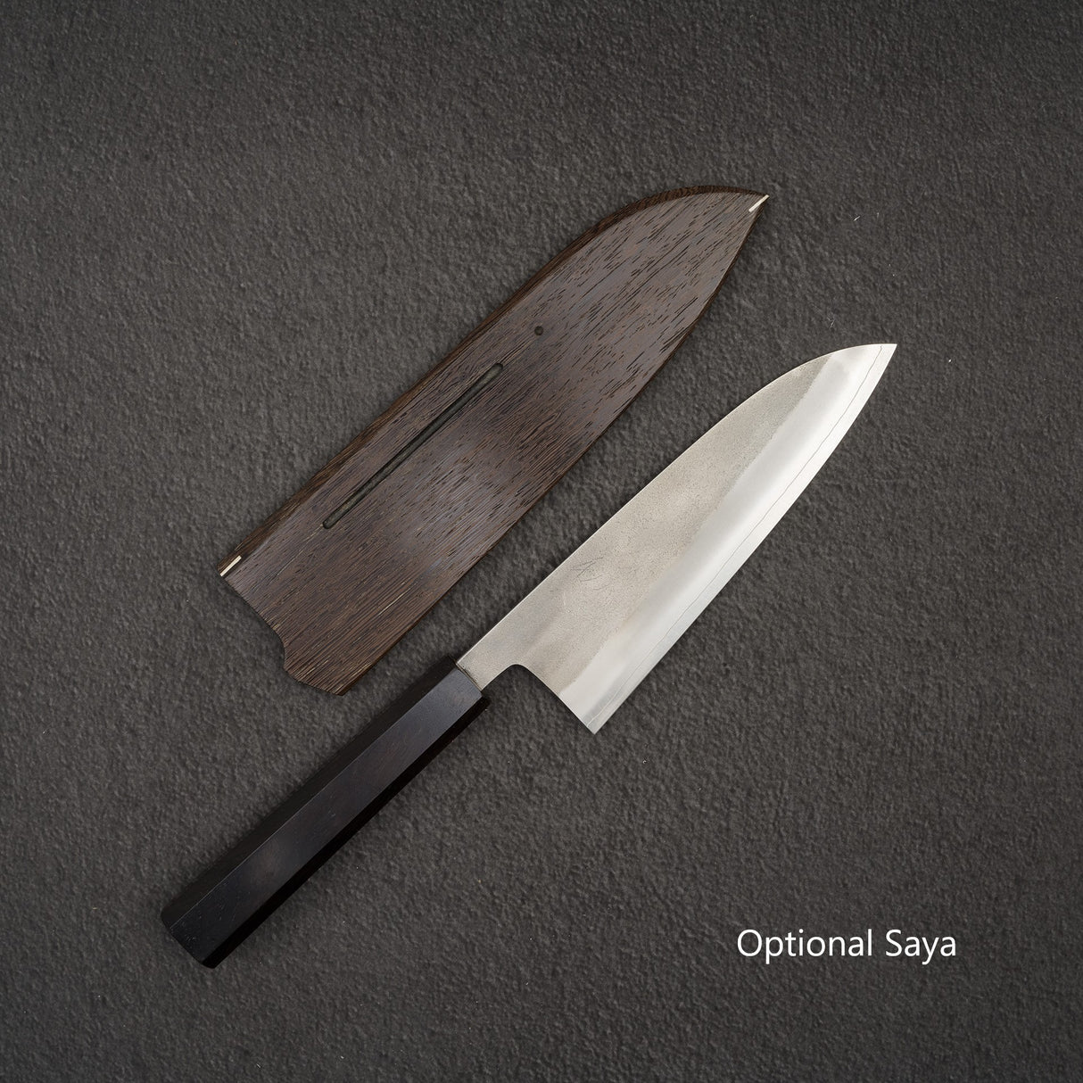 Hatsukokoro x Yoshikane SKD Nashiji Santoku 170mm Ebony Handle
