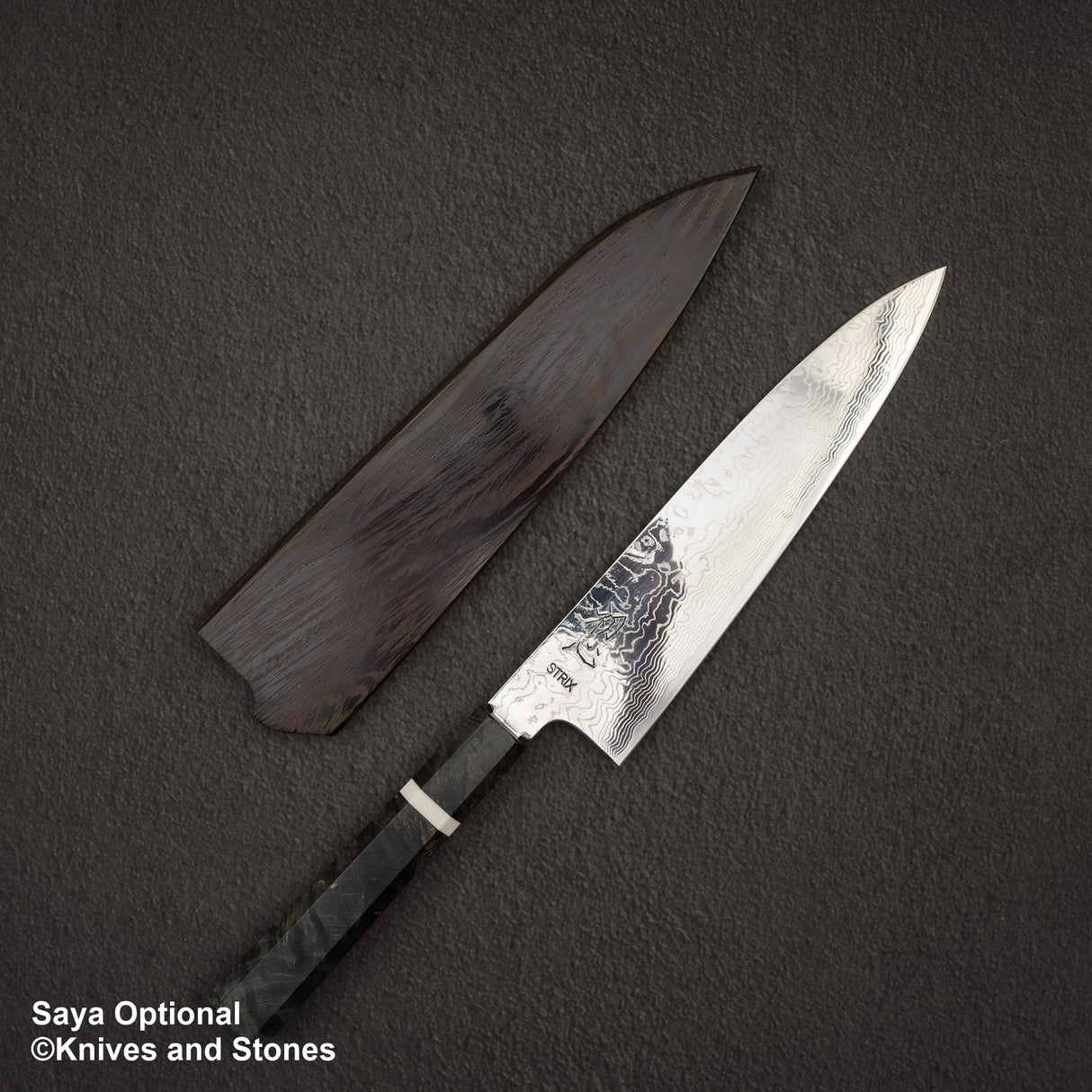 Hatsukokoro STRIX Damascus Gyuto 210mm Birch Handle