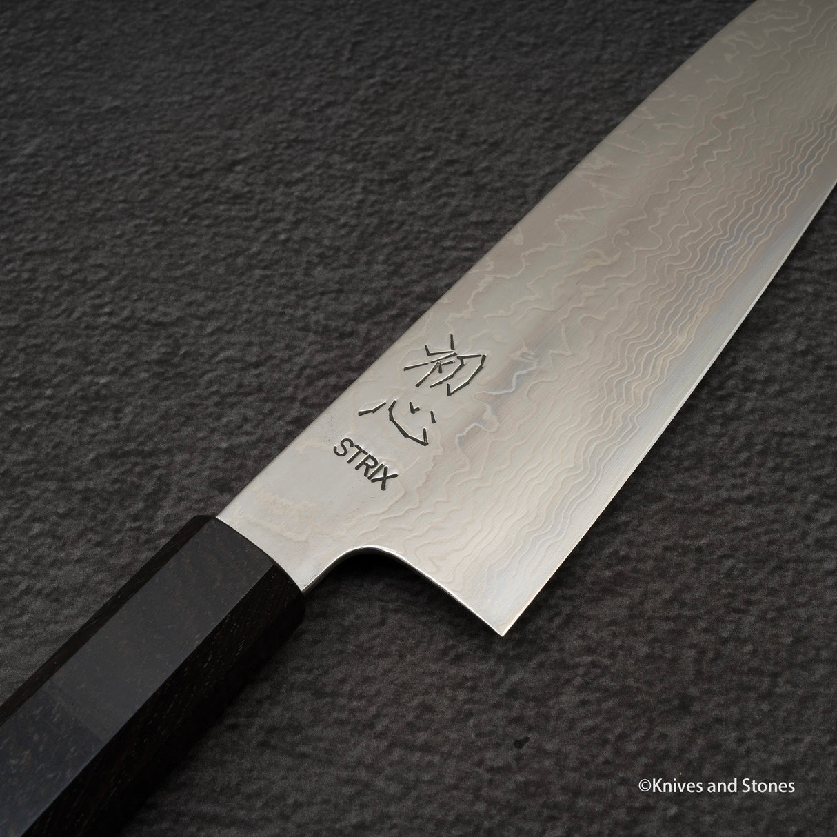 Hatsukokoro STRIX Damascus Gyuto 210mm Ebony Handle