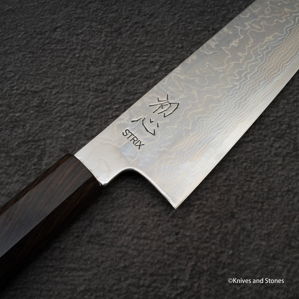 Hatsukokoro STRIX K-Tip Damascus Gyuto 210mm Ebony Handle