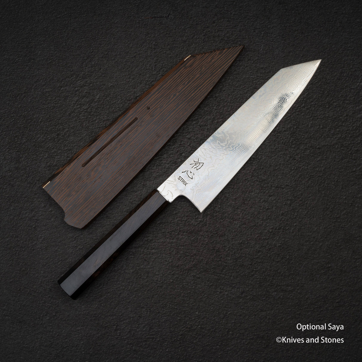 Hatsukokoro STRIX K-Tip Damascus Gyuto 210mm Ebony Handle