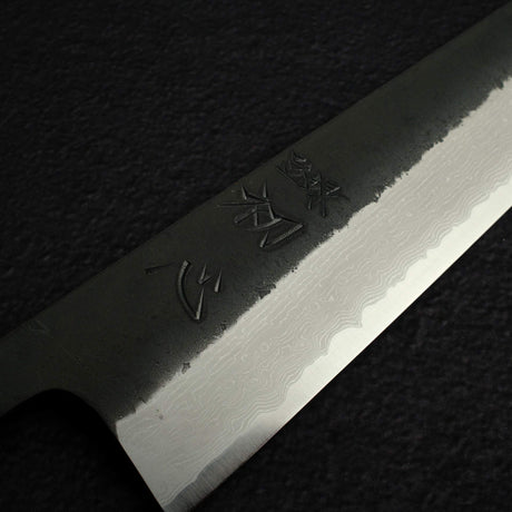 Hatsukokoro Shinkiro Aogami Super Gyuto 240mm Damascus Kurouchi Birch Handle
