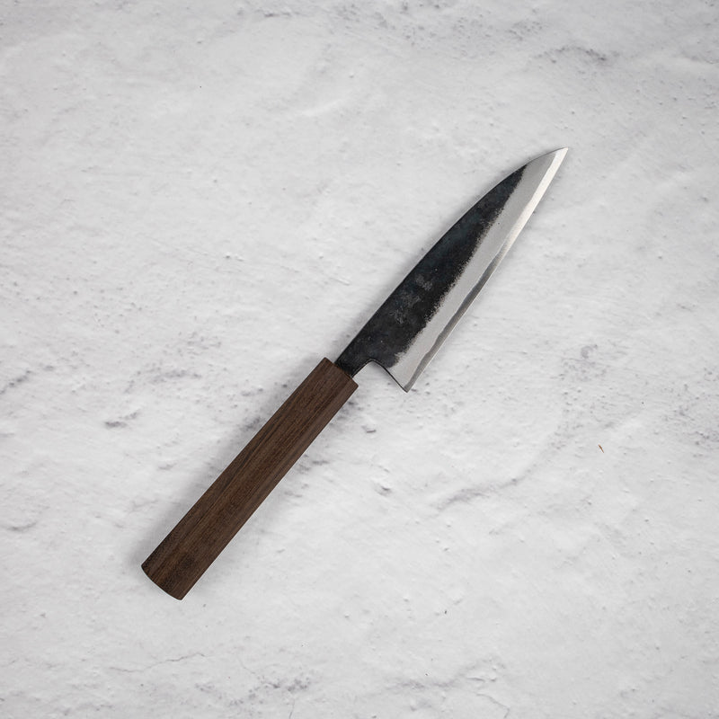 Hatsukokoro Sumi Blue 2 Kurouchi Petty 120mm Black Chacate Handle