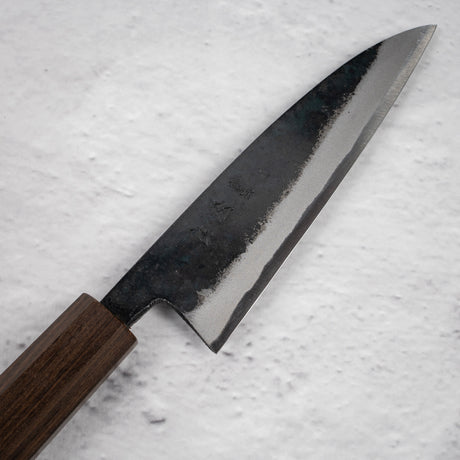 Hatsukokoro Sumi Blue 2 Kurouchi Petty 120mm Black Chacate Handle