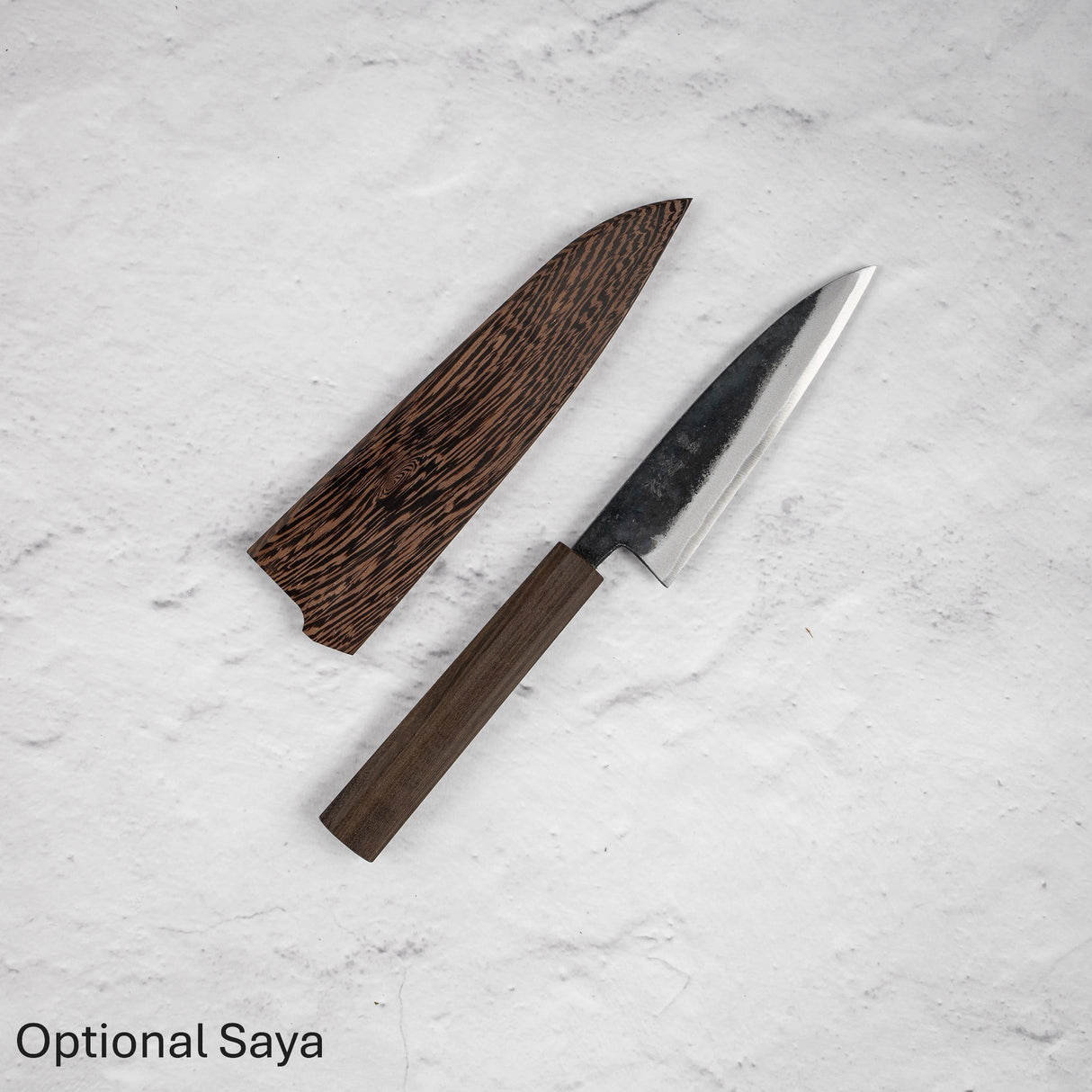 Hatsukokoro Sumi Blue 2 Kurouchi Petty 120mm Black Chacate Handle