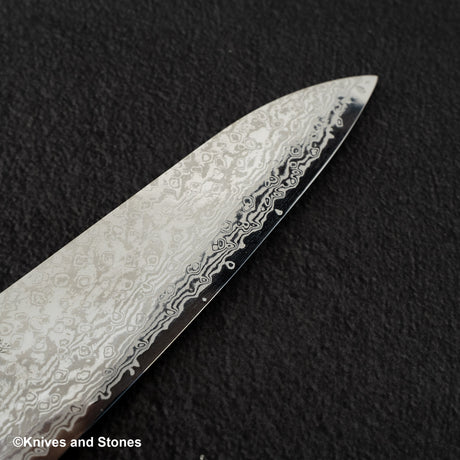 Hatsukokoro Ginga ATS34 Damascus Gyuto 210mm Dyed Birch