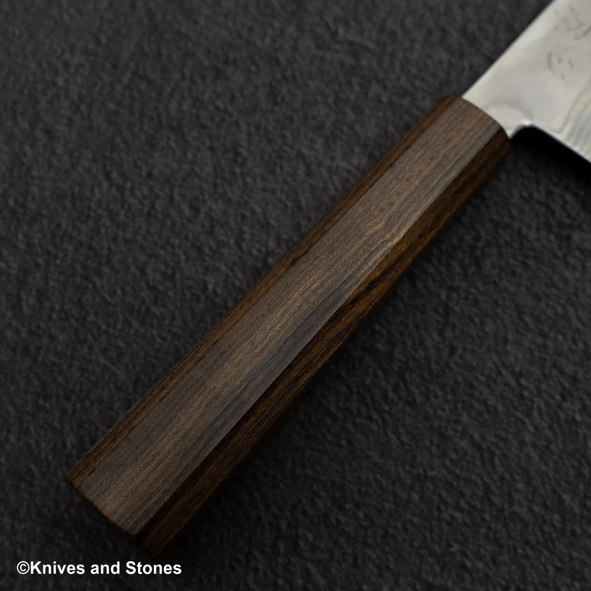 Hatsukokoro Ginso Ginsan Nickel Damascus Bunka  180mm Black Chacate