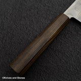 Hatsukokoro Ginso Ginsan Nickel Damascus Bunka  180mm Black Chacate