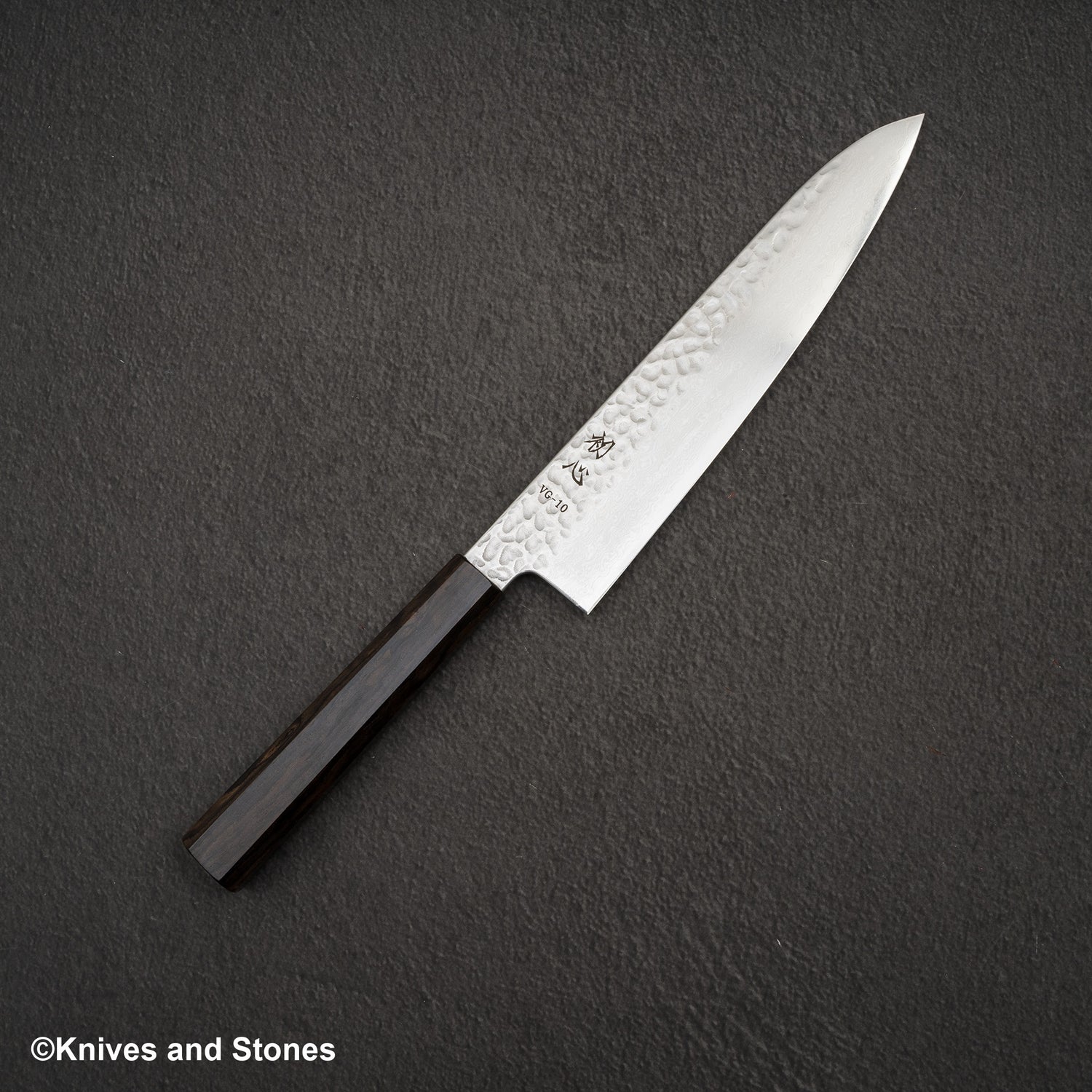 Hatsukokoro Hayabusa VG10 大馬士革土目牛刀 210mm 烏木手柄