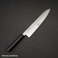 初心 隼 VG-10 大馬士革 鎚目 牛刀 240mm 黑檀木 Handle