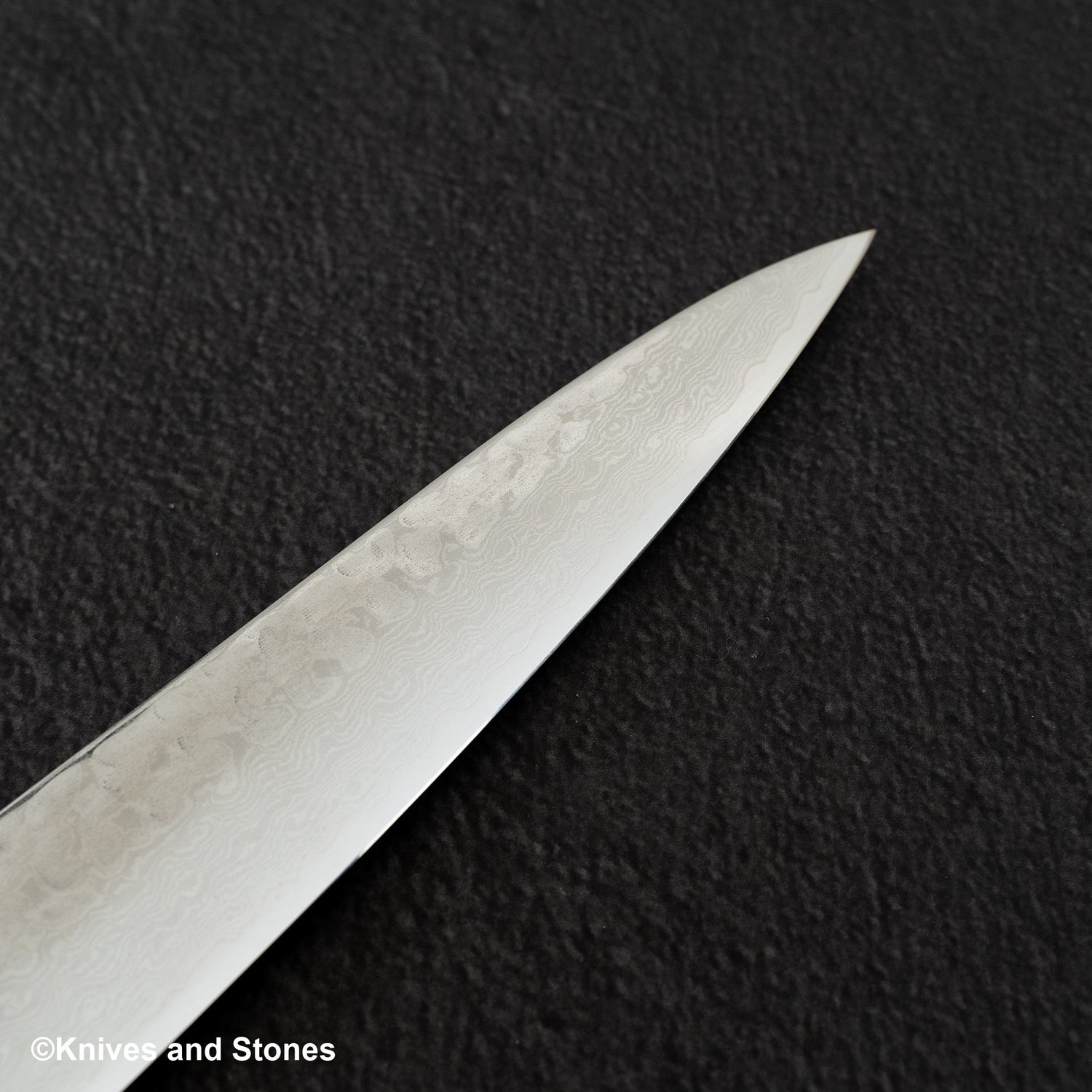 Hatsukokoro Hayabusa VG10 Damascus Tsuchime Sujihiki 270mm Ebony Handle