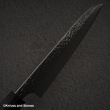 Hatsukokoro Hayabusa VG10 Tsuchime Sanmai Santoku 180mm Ebony
