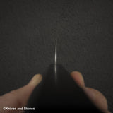 Hatsukokoro Hayabusa VG10 Tsuchime Sanmai Santoku 180mm Ebony