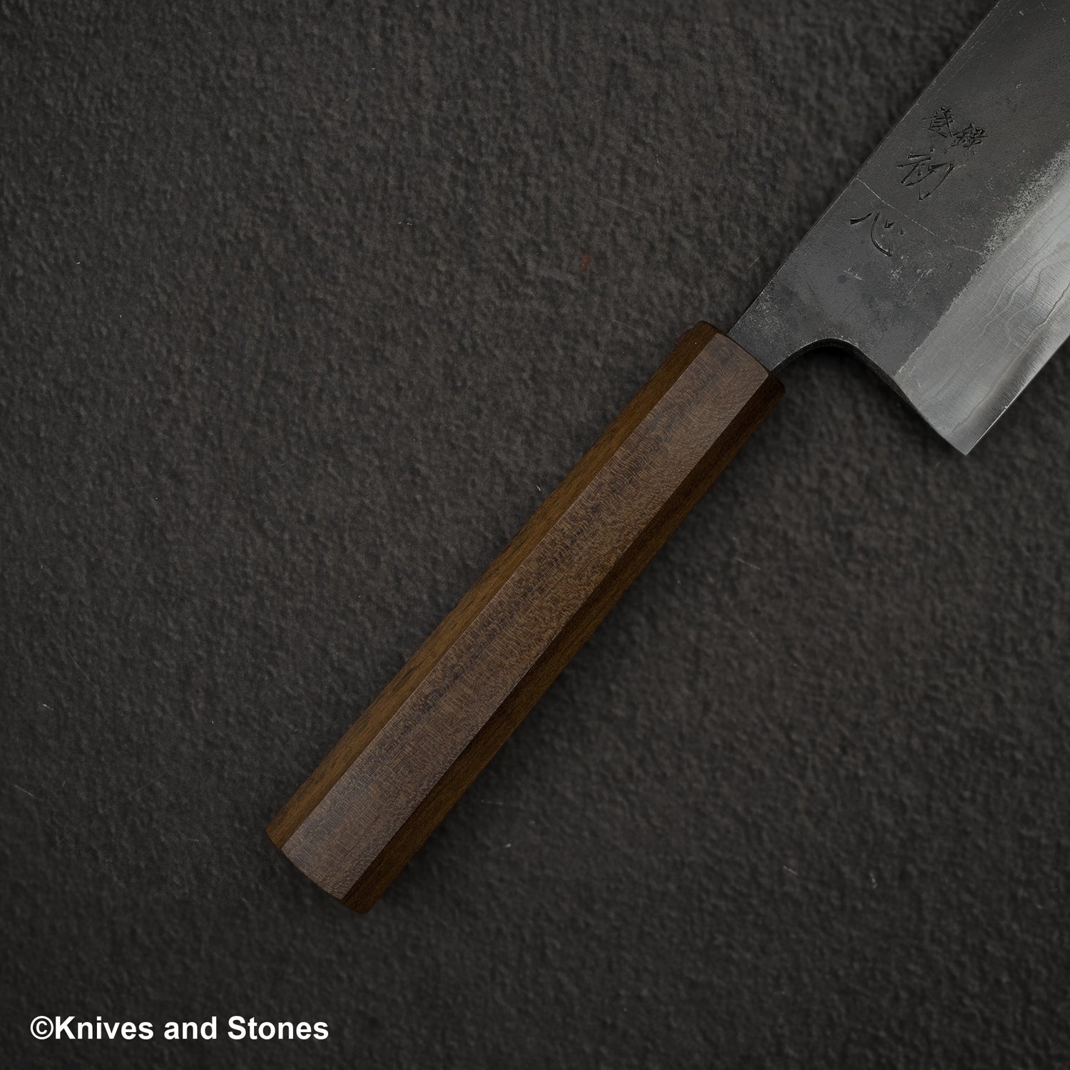 初心雲影 藍色 2 黑內大馬士革 Nakiri 165mm 黑色 Chacate