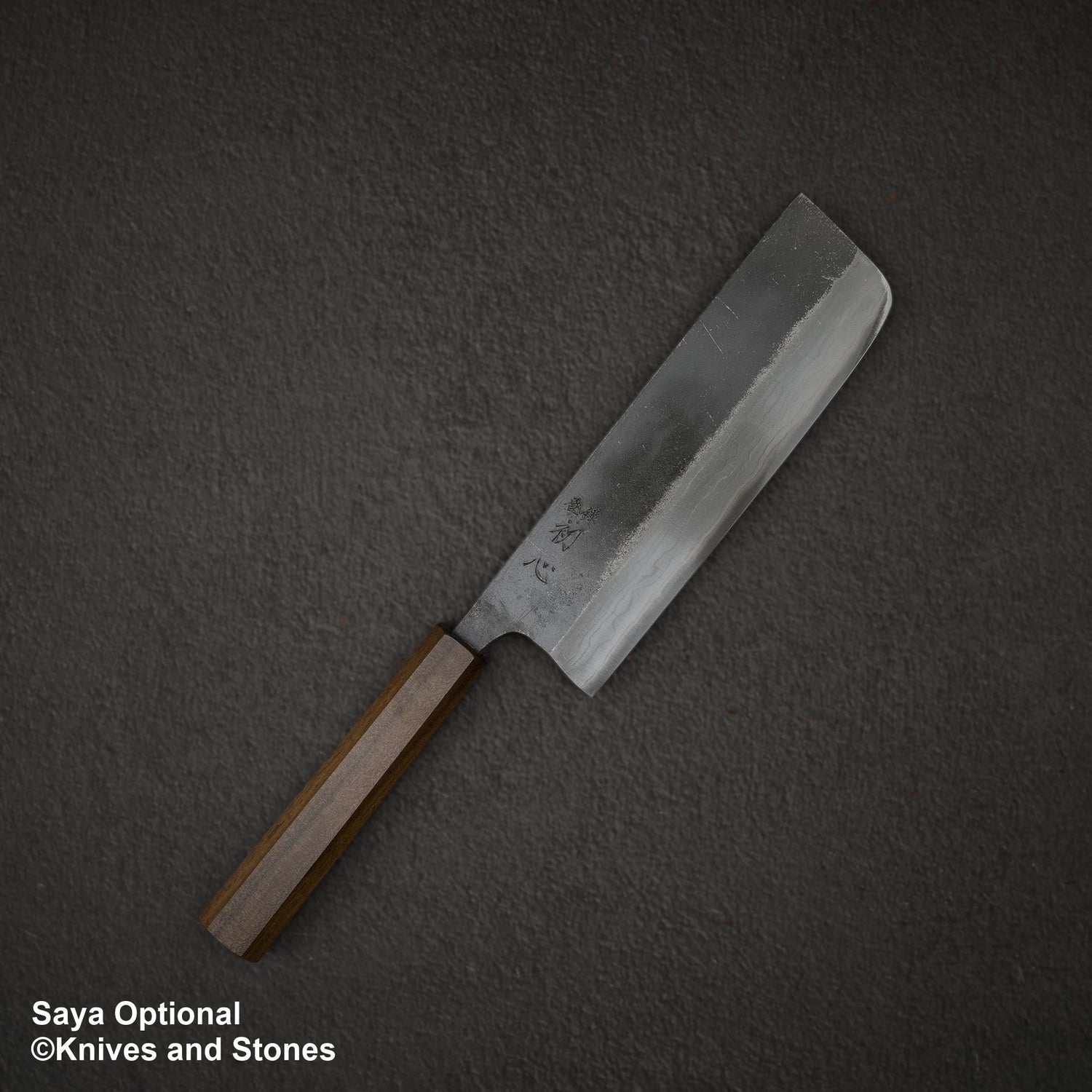 初心雲影 藍色 2 黑內大馬士革 Nakiri 165mm 黑色 Chacate