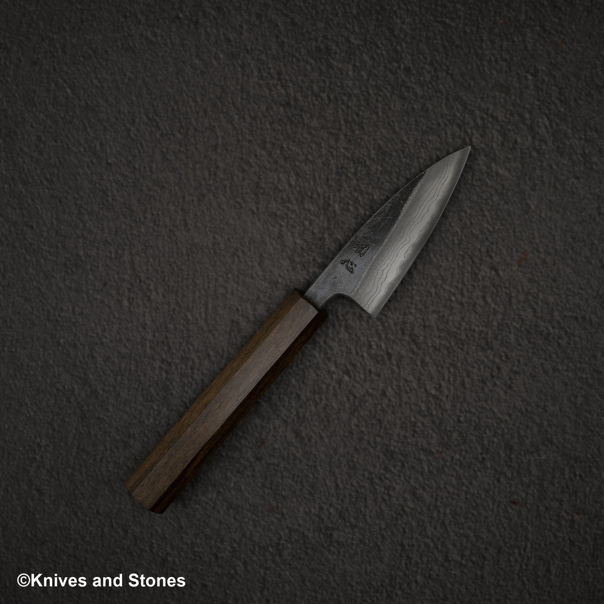 Hatsukokoro Kumokage Blue 2 Kurouchi Damascus Pairing 80mm Black Chacate
