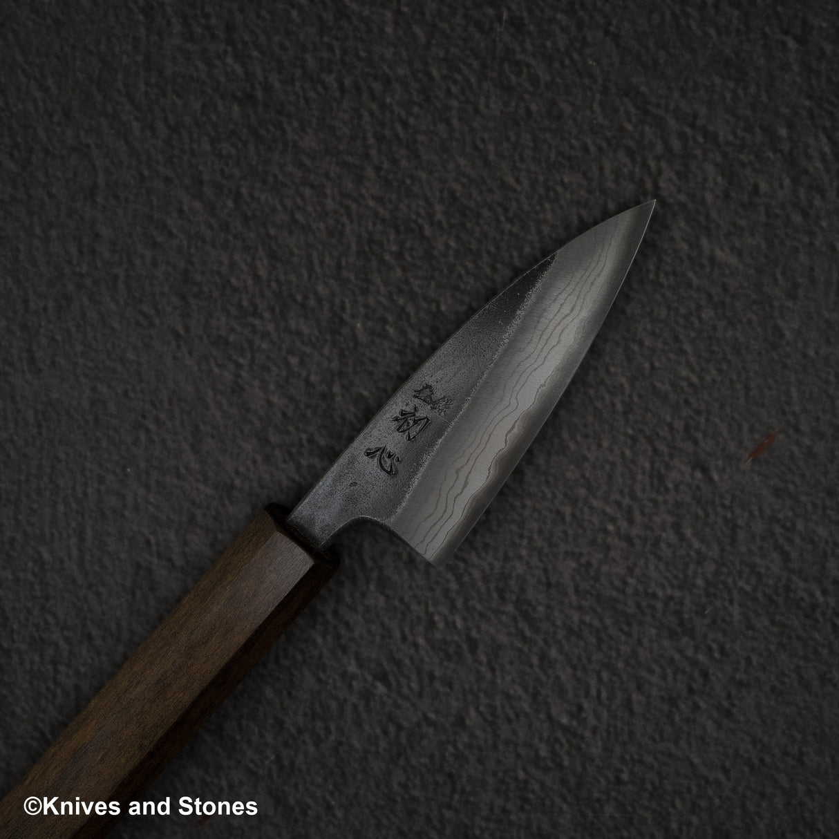 Hatsukokoro Kumokage Blue 2 Kurouchi Damascus Pairing 80mm Black Chacate