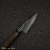 Hatsukokoro Kumokage Blue 2 Kurouchi Damascus Pairing 80mm Black Chacate