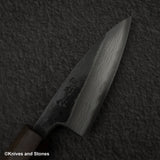 Hatsukokoro Kumokage Blue 2 Kurouchi Damascus Pairing 80mm Black Chacate