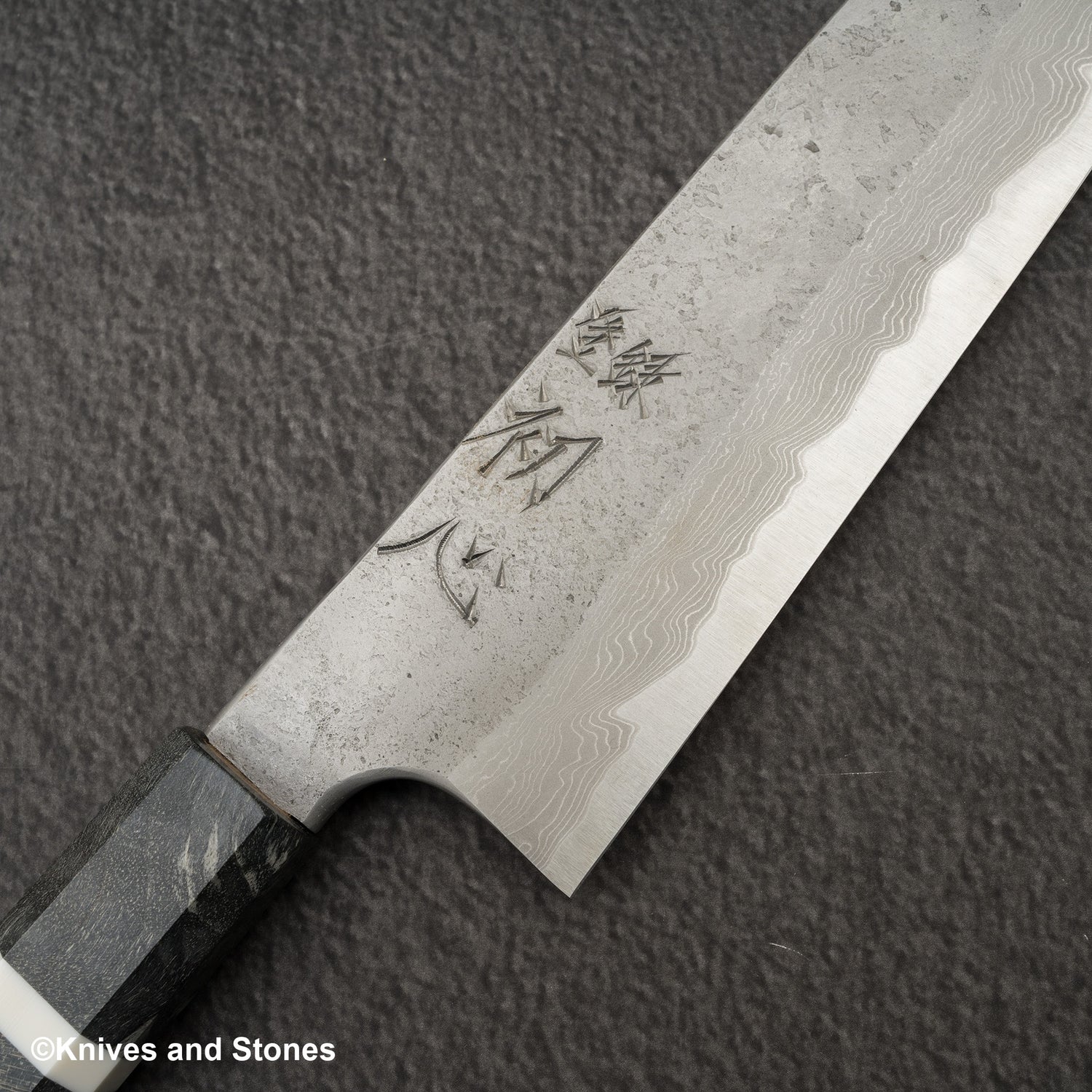 Nigara x Hatsukokoro Ryusui Blue 2 大馬士革 Nashiji Gyuto 210mm