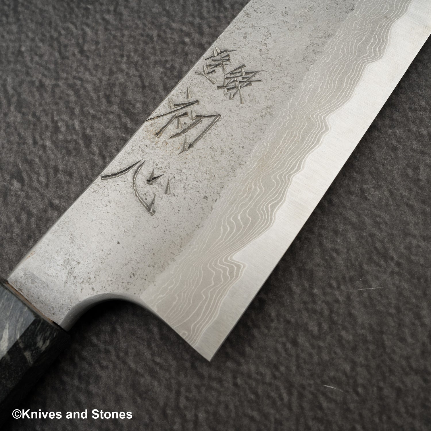 Nigara x Hatsukokoro Ryusui Blue 2 大馬士革 Nashiji Gyuto 210mm