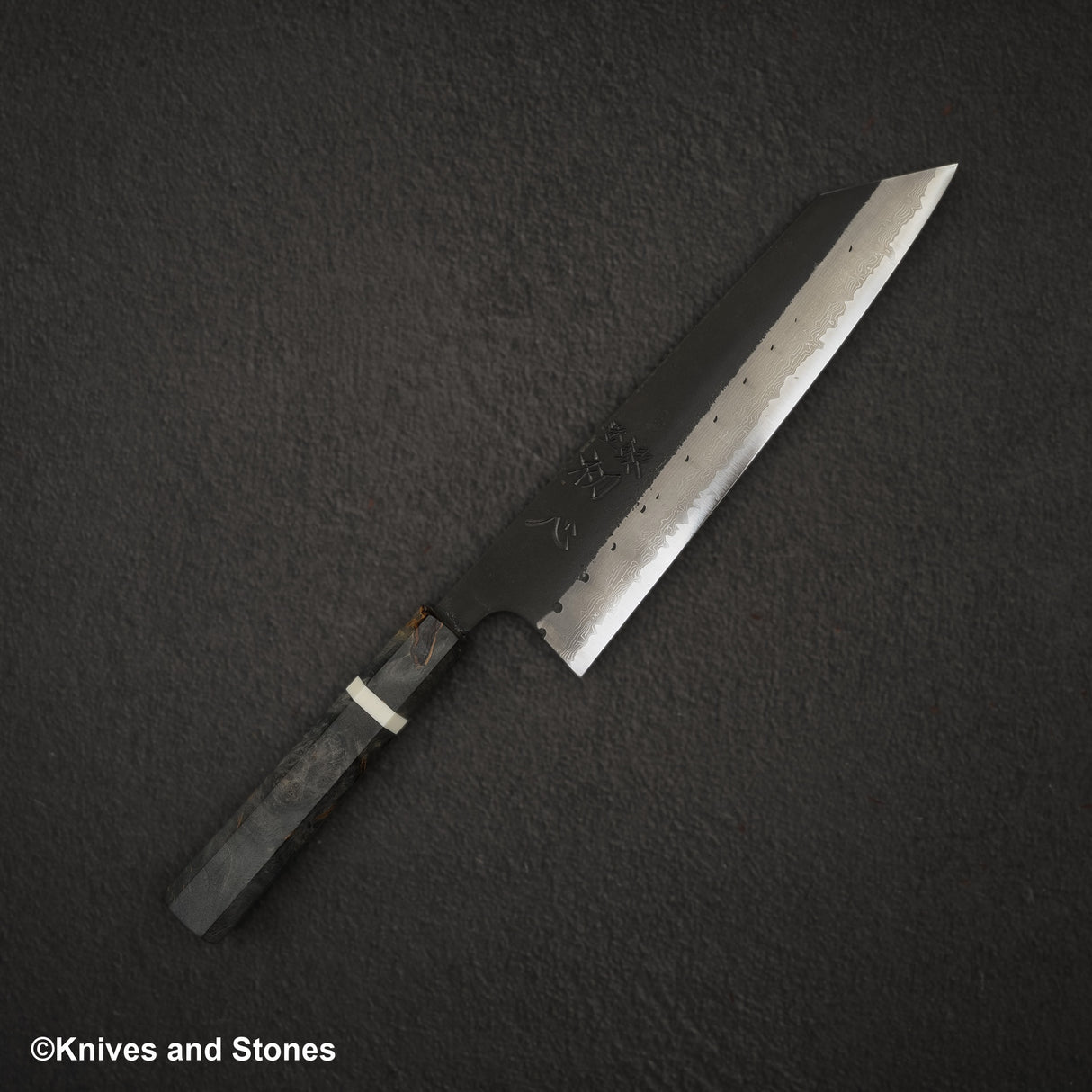 Hatsukokoro Shinkiro Aogami Super Kurouchi Damascus K-tip Gyuto 210mm