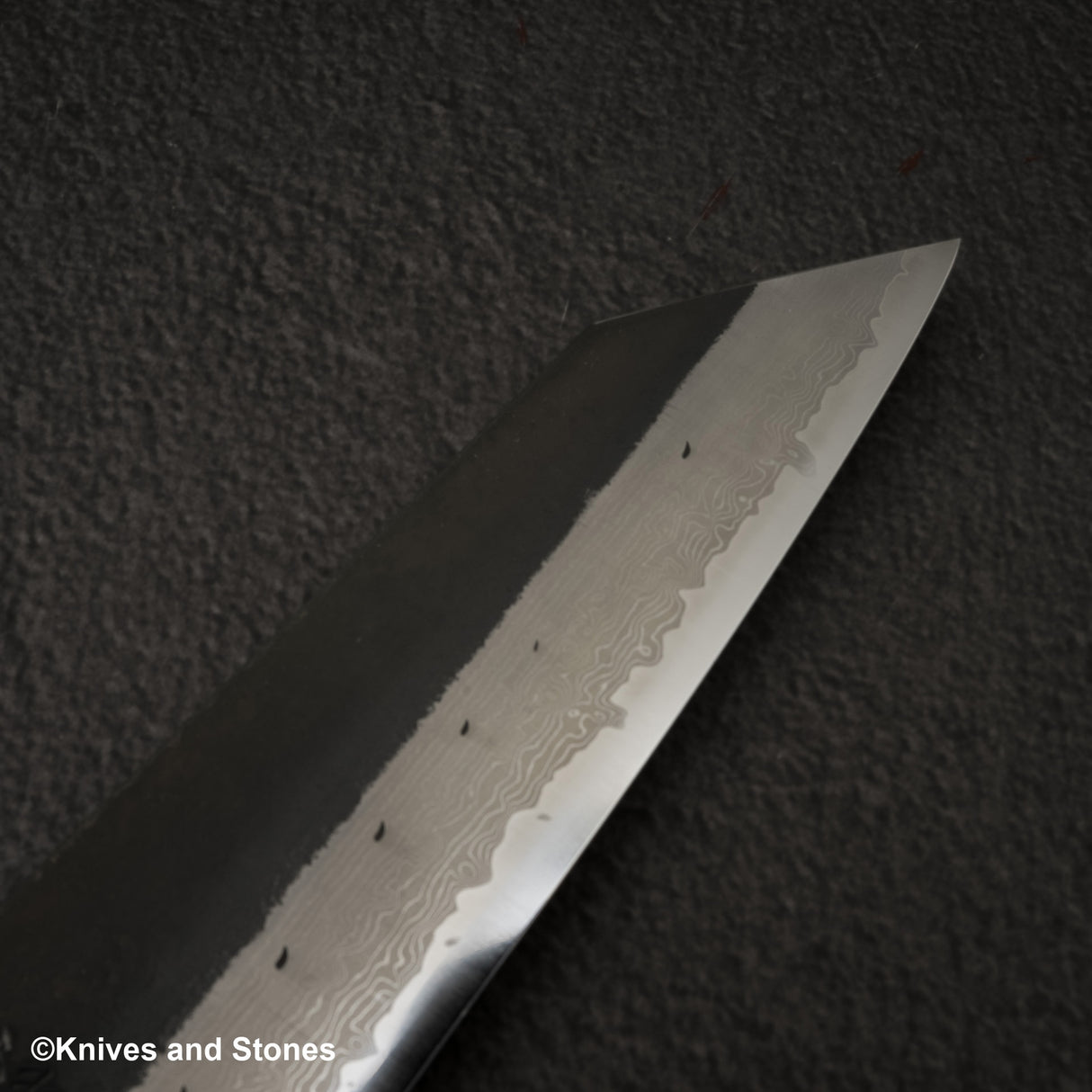 Hatsukokoro Shinkiro Aogami Super Kurouchi Damascus K-tip Gyuto 210mm