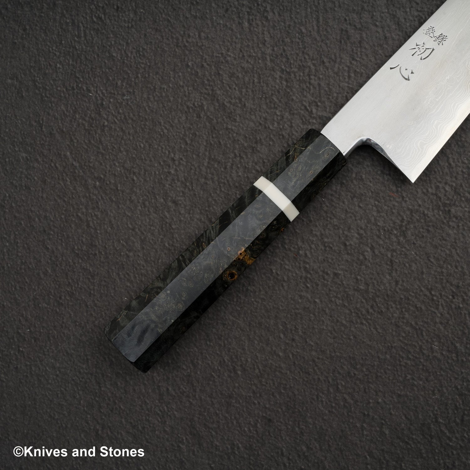 初心 x 中川聰 藍色 1 大馬士革牛刀 240mm
