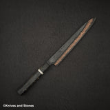 Hatsukokoro x Nigara Yorokobi SLD Copper Damascus Sujihiki 240mm Birch Handle