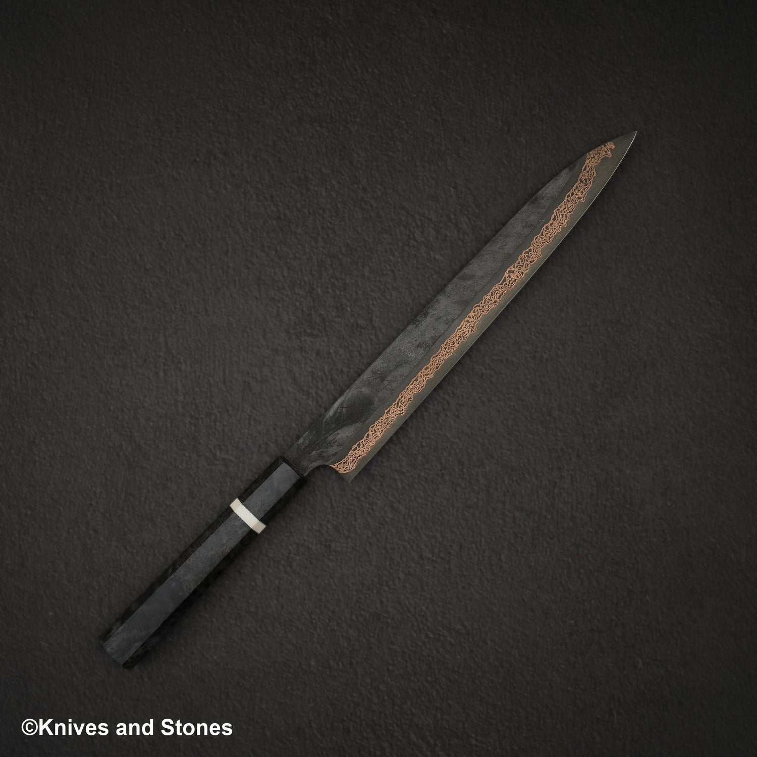 Hatsukokoro x Nigara Yorokobi SLD 銅大馬士革 Sujihiki 270 毫米樺木手柄