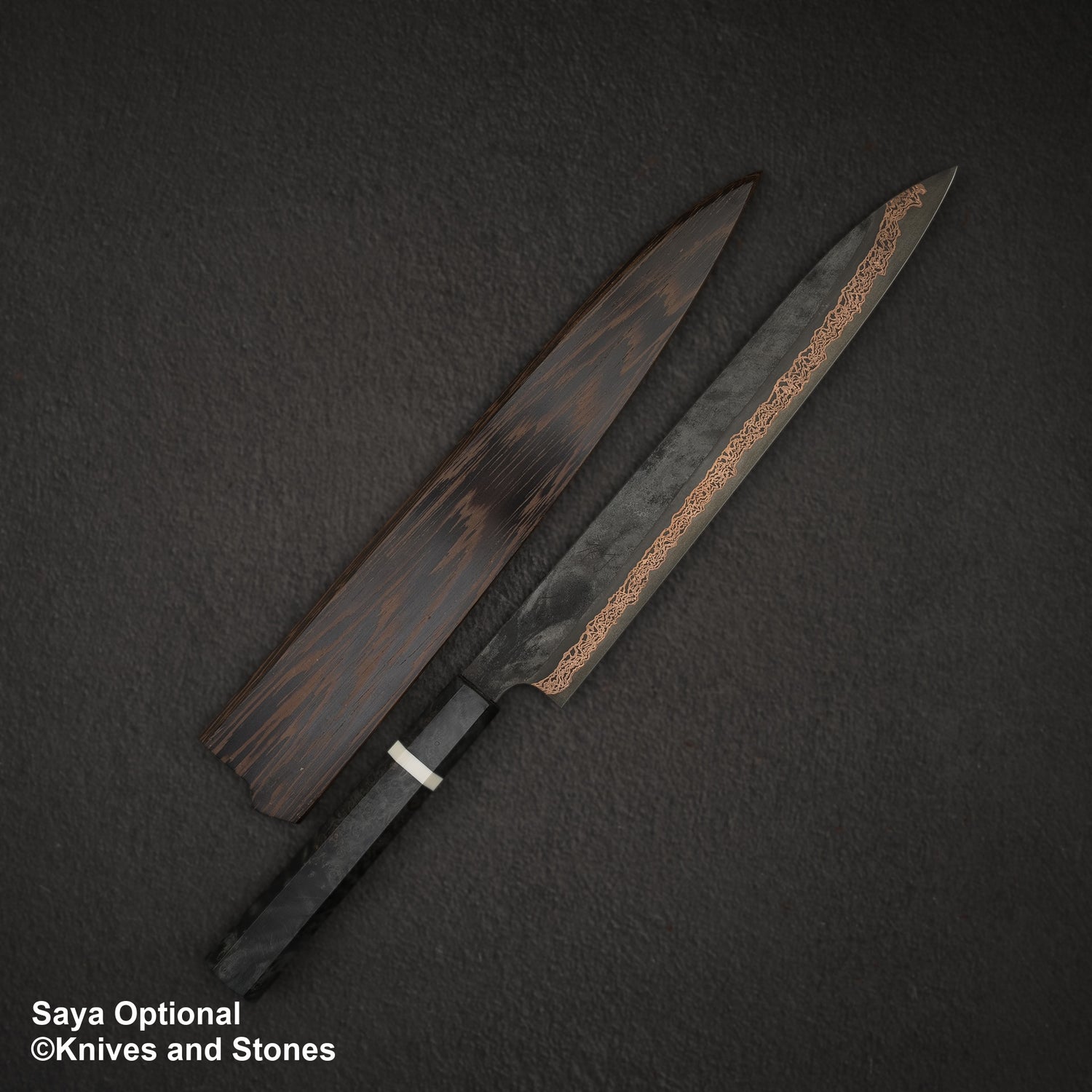 Hatsukokoro x Nigara Yorokobi SLD 銅大馬士革 Sujihiki 270 毫米樺木手柄