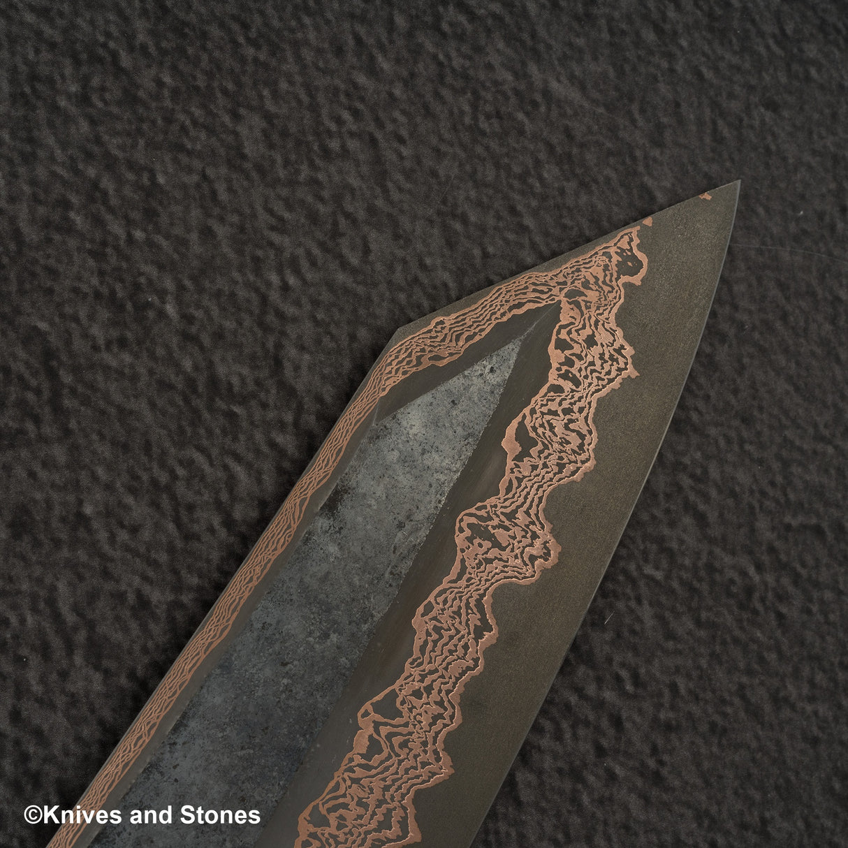 Hatsukokoro x Nigara Yorokobi SLD Copper Damascus K-tip Gyuto 210mm Birch Handle