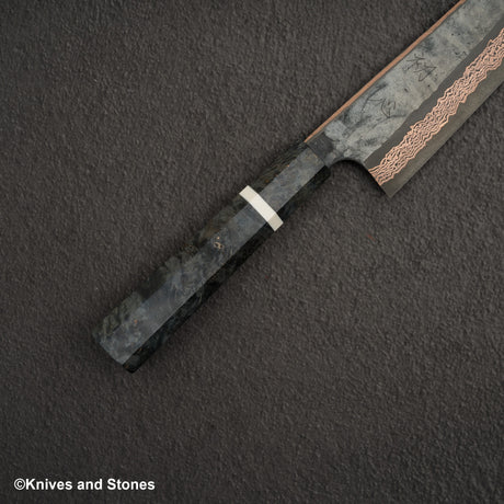 Hatsukokoro x Nigara Yorokobi SLD Copper Damascus K-tip Gyuto 240mm Birch Handle