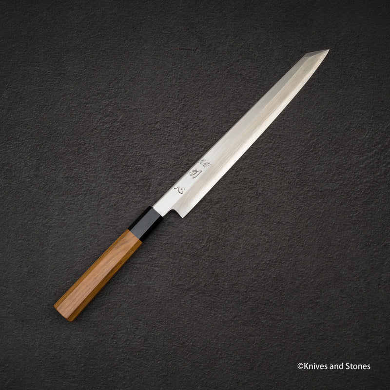 Satoshi Nakagawa Ginsan Kasumi Kiritsuke Shaped (K-tip) Yanagiba 270 mm