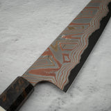 Hatsukokoro x Nigara Irodori Blue 2 Rainbow Damascus Gyuto 210mm