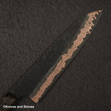 Hatsukokoro x Nigara Yorokobi SLD Copper Tsuchime Damascus Gyuto 210mm with Saya