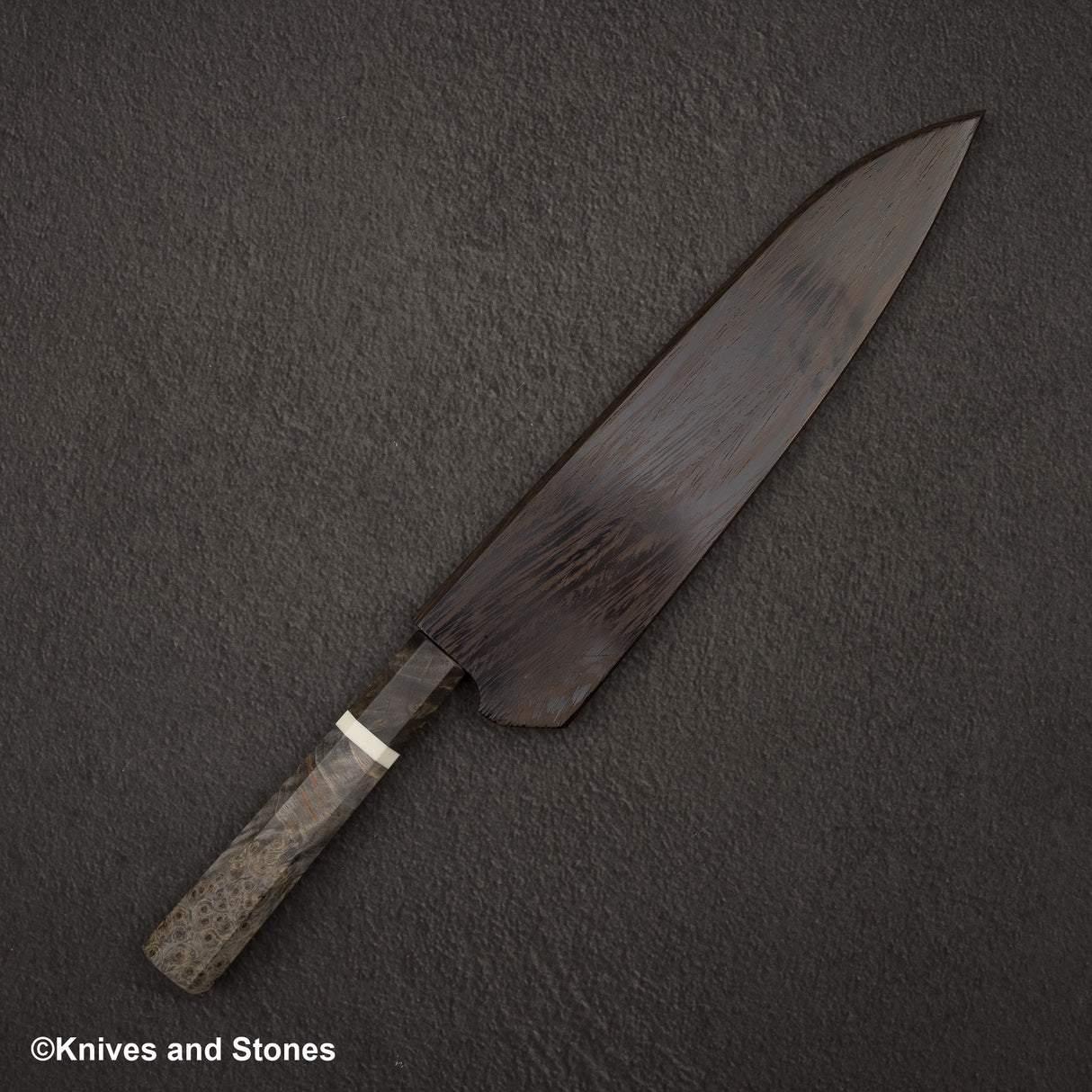 Hatsukokoro x Nigara Yorokobi SLD Copper Tsuchime Damascus Gyuto 210mm with Saya