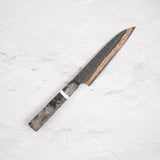 Hatsukokoro x Nigara Yorokobi SLD Copper Tsuchime Damascus Petty 150mm with Saya