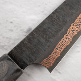 Hatsukokoro x Nigara Yorokobi SLD Copper Tsuchime Damascus Petty 150mm with Saya