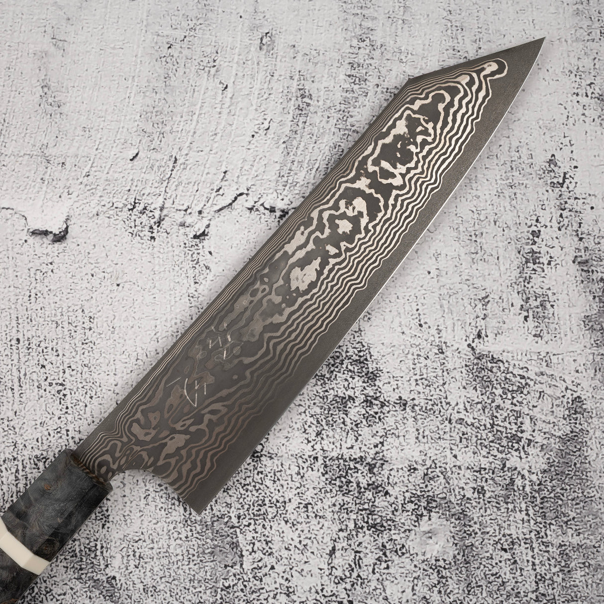 Hatsukokoro x Nigara Yorokobi Special SLD Kurouchi Damascus K tip Gyuto 240mm Polished