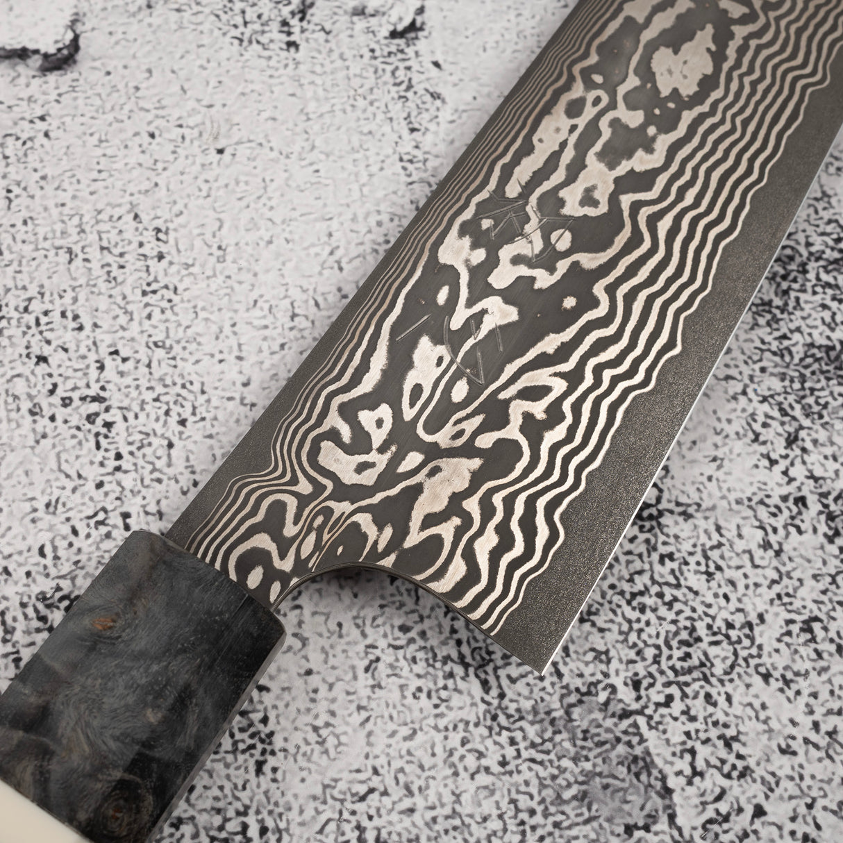 Hatsukokoro x Nigara Yorokobi Special SLD Kurouchi Damascus K tip Gyuto 240mm Polished