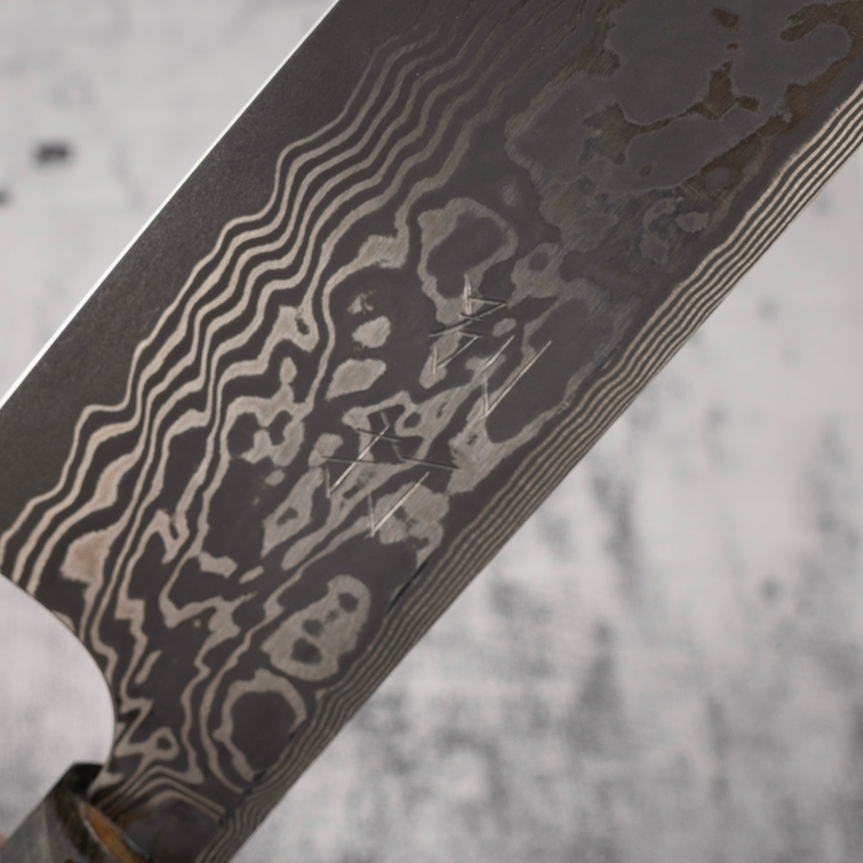Hatsukokoro x Nigara Yorokobi Special SLD Kurouchi Damascus K tip Gyuto 240mm Polished