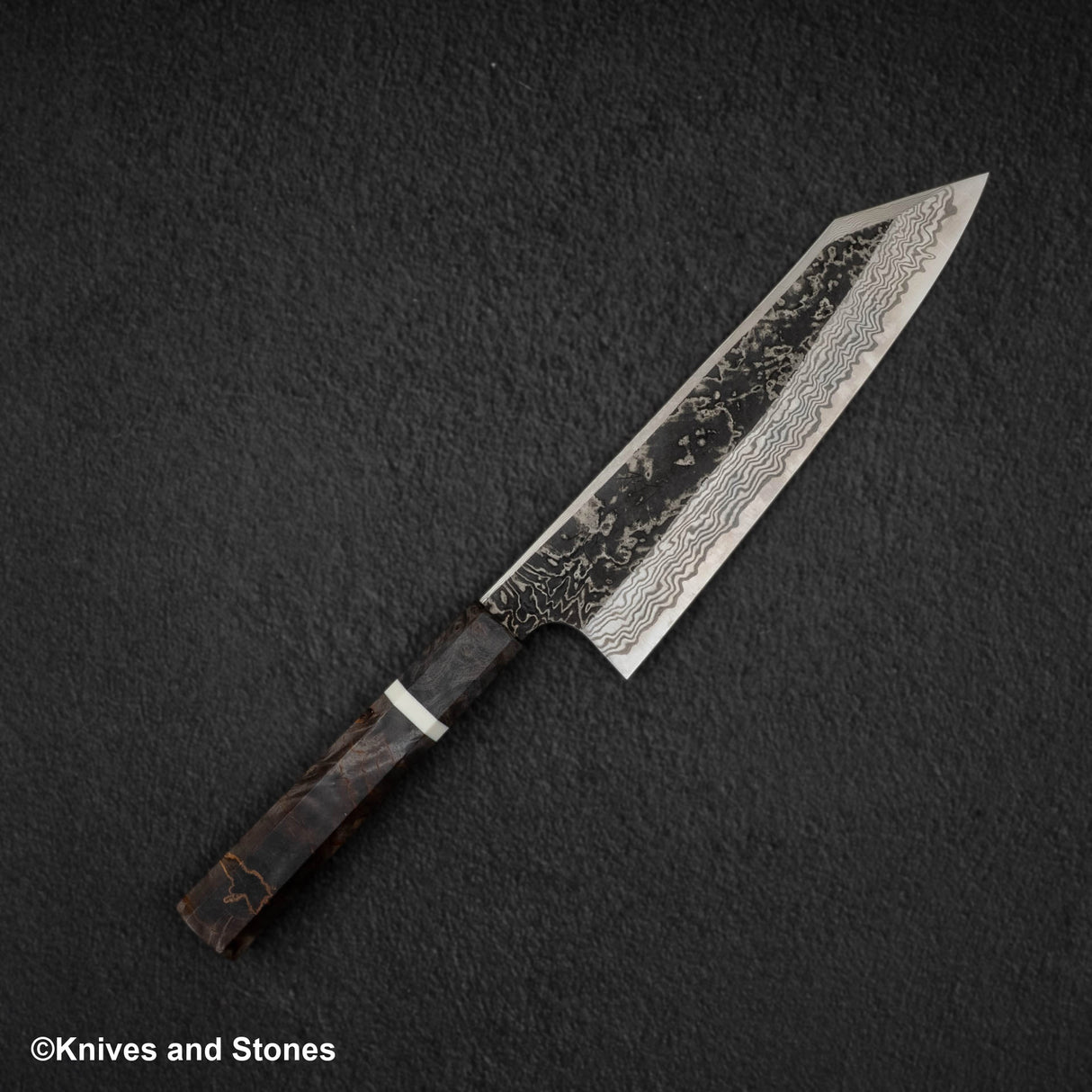 Hatsukokoro x Nigara Yorokobi Special SLD Kurouchi Damascus K tip Gyuto 210mm Birch Handle